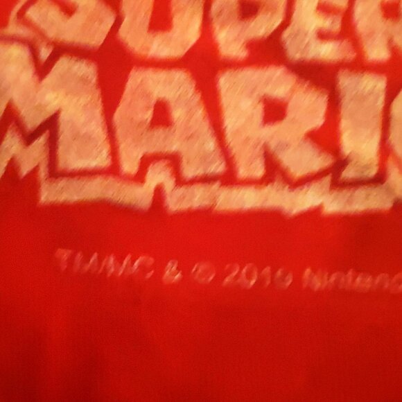 2019 Super Mario 'Game On' Red T-Shirt Youth XL (14-16) - Picture 2 of 3